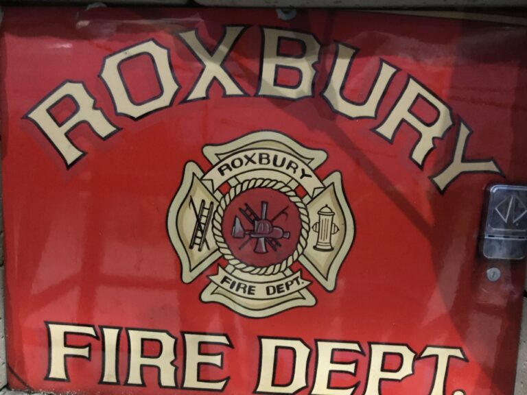 Patch on the side of apparatus for Roxbury FD